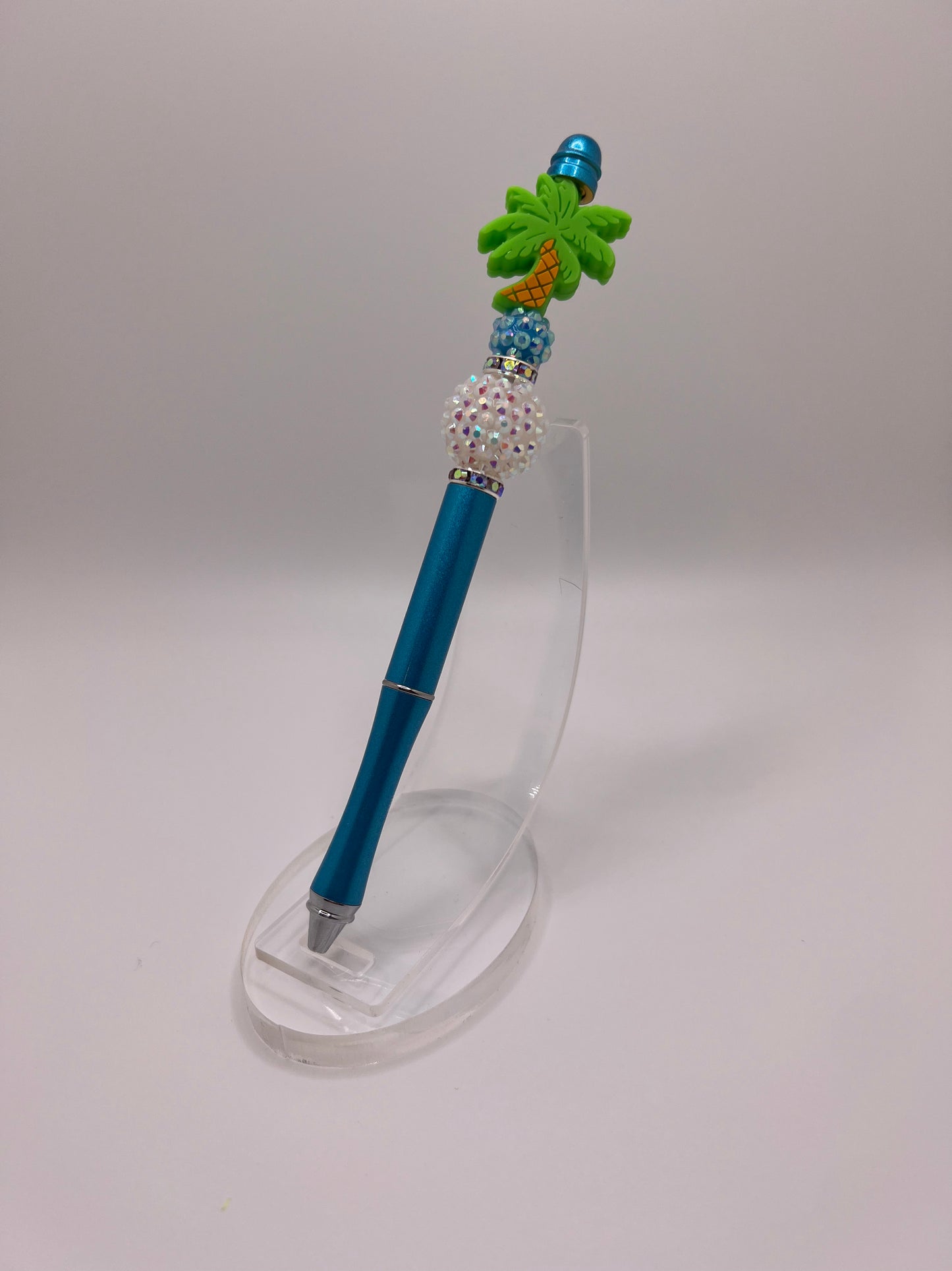 Beach theme beaded pen