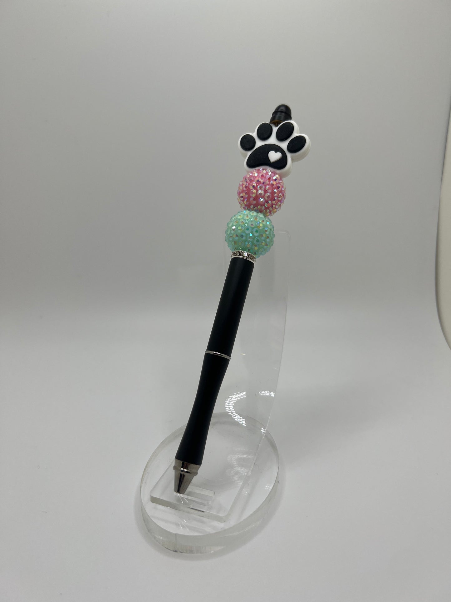 Paw print beaded pen