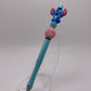 Blue Alien beaded pen