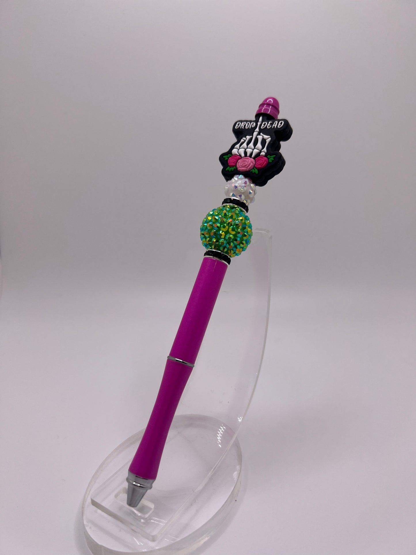 Drop dead beaded pen