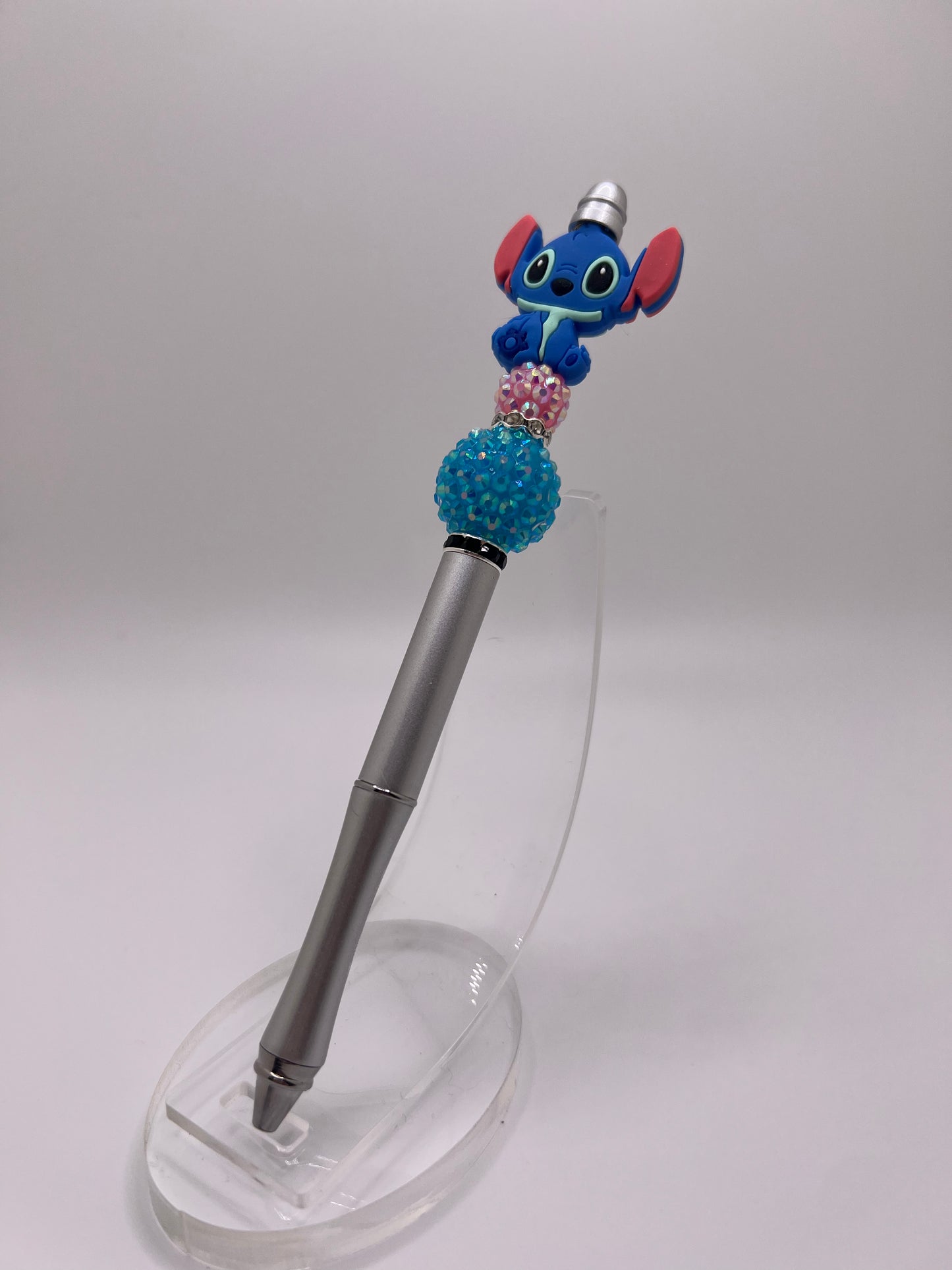 Blue Alien beaded pen