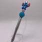 Blue Alien beaded pen