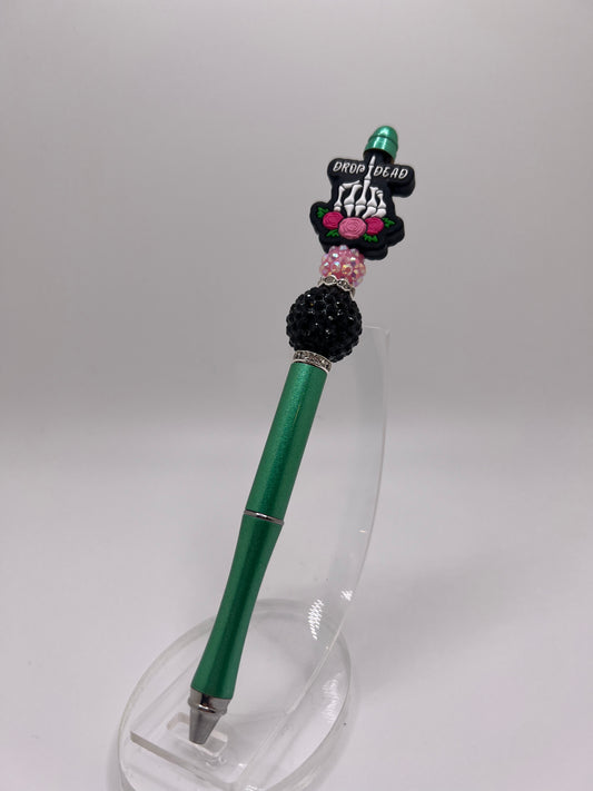 Drop dead beaded pen