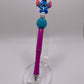 Blue Alien beaded pen