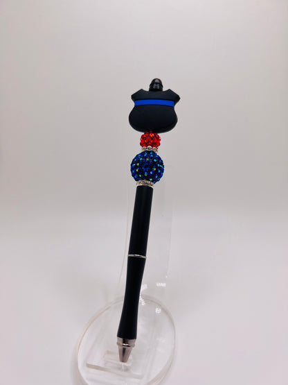 Police badge beaded pen